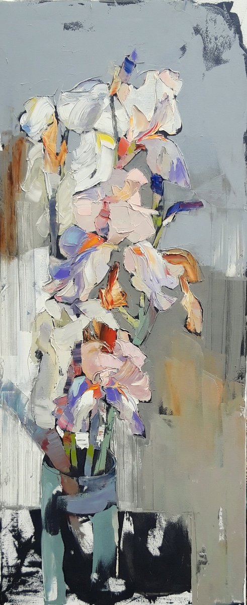 Irises. By Lesya Ros, 20 X 49, Artwork For Sale On Artfinder