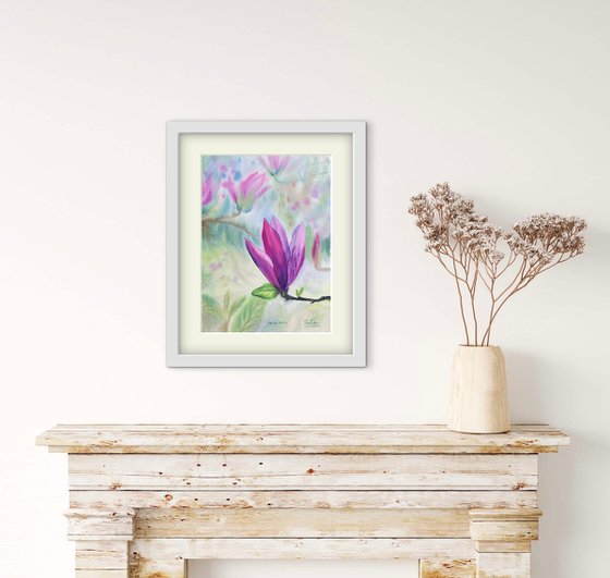 Blooming Pink Magnolia