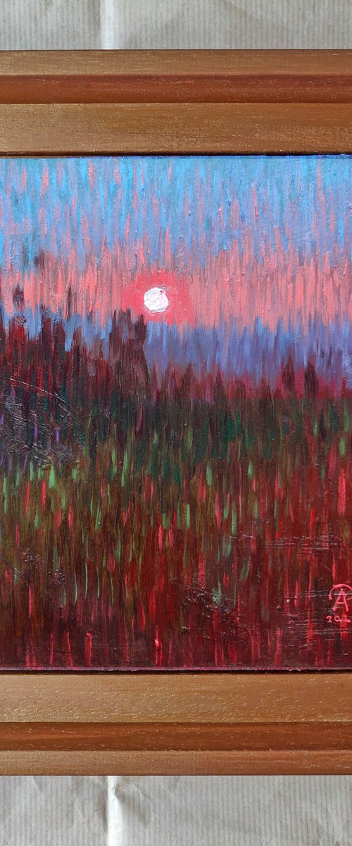 Chirping Grasshoppers - Oil painting by Ayna Paisley