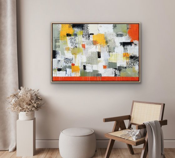Soft Abstraction II, XXL size acrylic on canvas