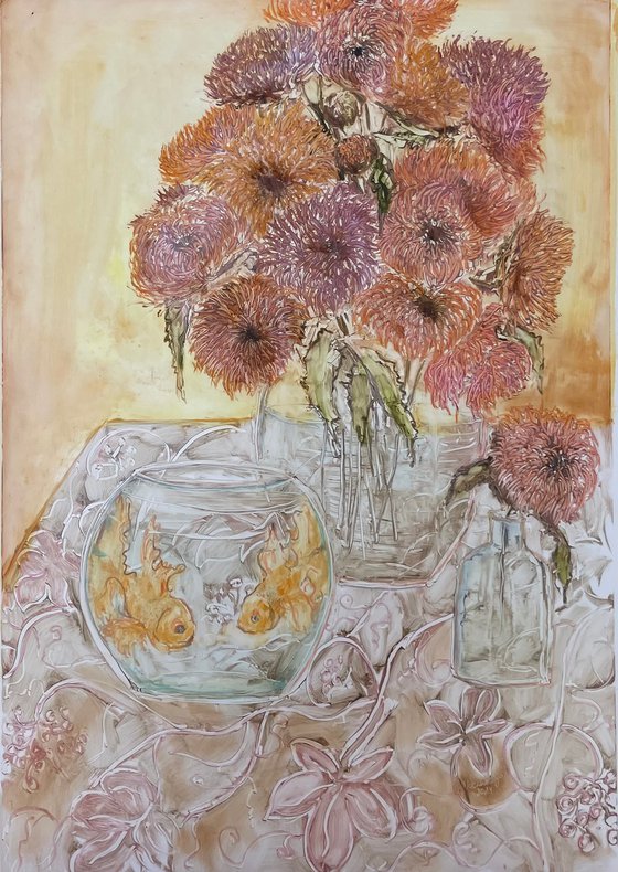 Asters in a vase.
