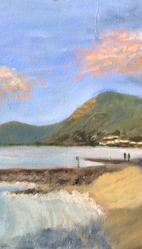 Dorset coast looking west by Julian Lovegrove Art
