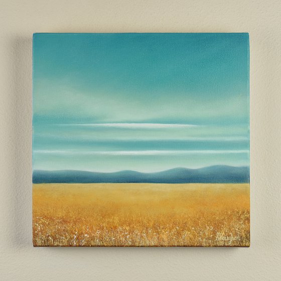 Golden Field - Blue Sky Landscape