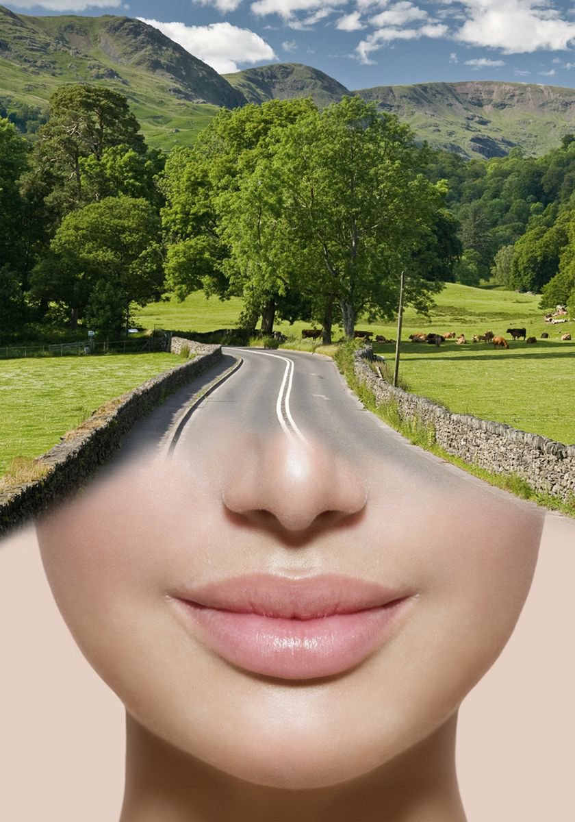 Illustrative Portrait Photograph By Srdjan Jevtic, 28 X 39", One Way Ticket -(Color), Original Artwork