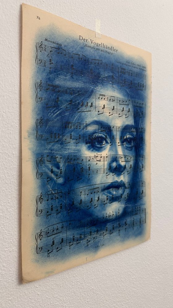 Muse №5 -Blue Female Portrait