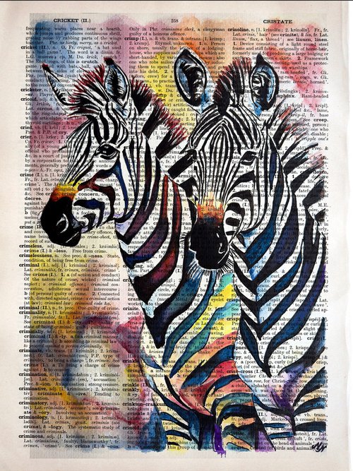 Joyful Zebras by Misty Lady - M. Nierobisz