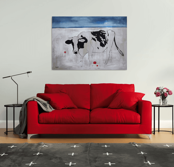 Cow and Red Toadstools