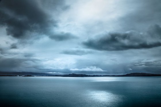 Skye Silver  -  Classic Blue and white cloudscape on canvas
