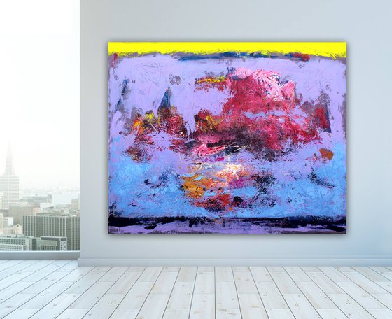 EXTRA LARGE 235X190 ABSTRACT PAINTING "Life Returns"