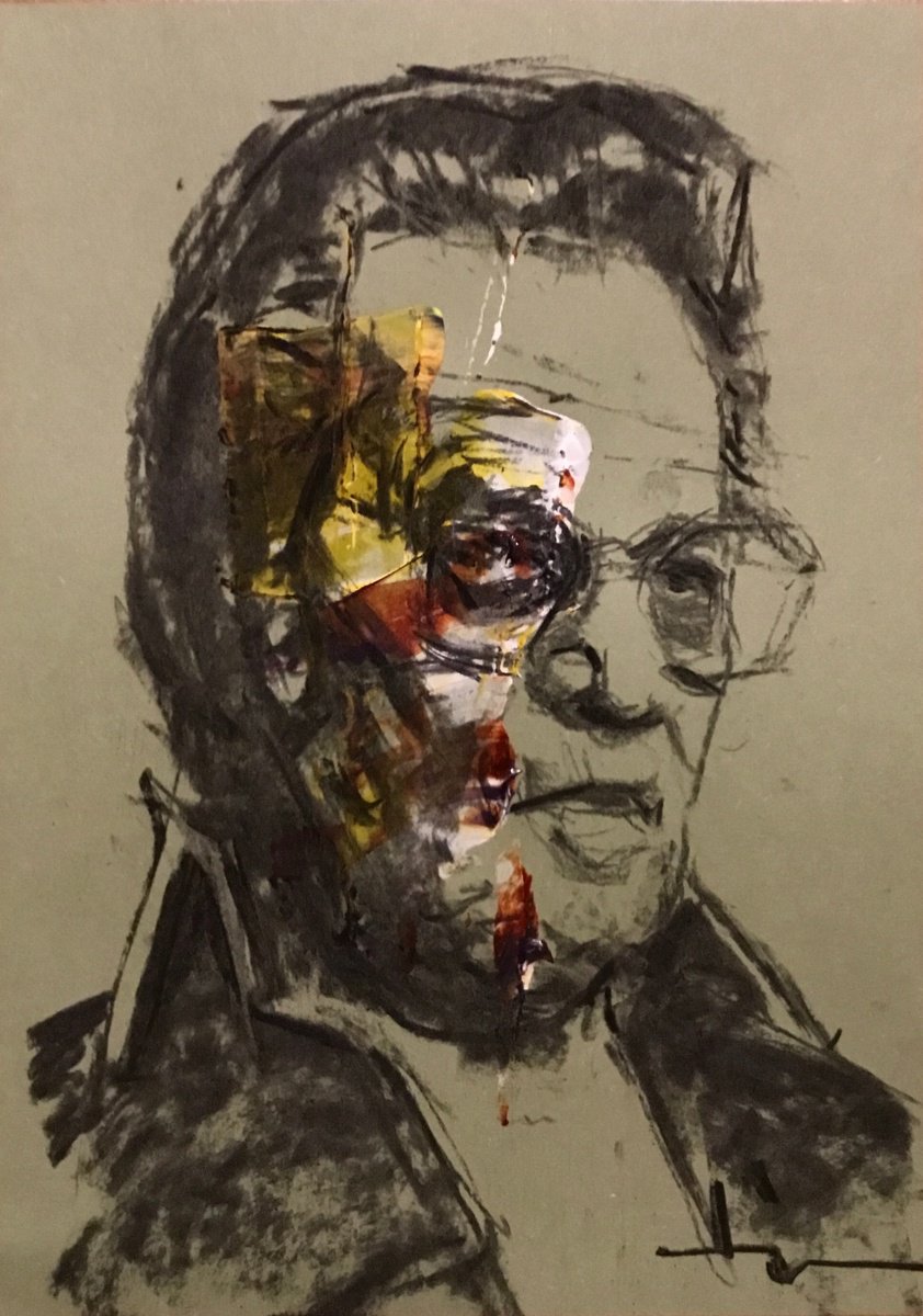 Expressive Charcoal Drawing , The Other King By Dominique Deve, 8 X 11, Artwork For Sale On Artfinder