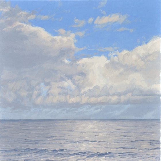Clouds over the sea, morning light