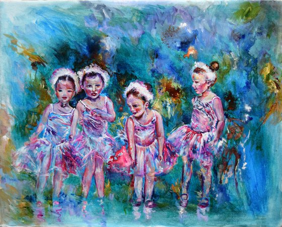 Innocence/  Ballet dancers Framed 46 cm × 56 cm