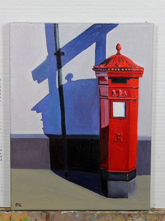 Tenby Post Box Oil painting by Emma Cownie Artfinder