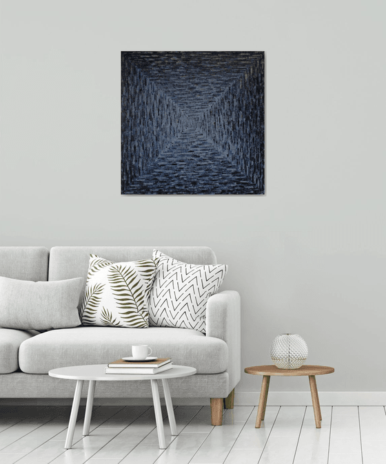 Large Square Blue-Grey Gradient