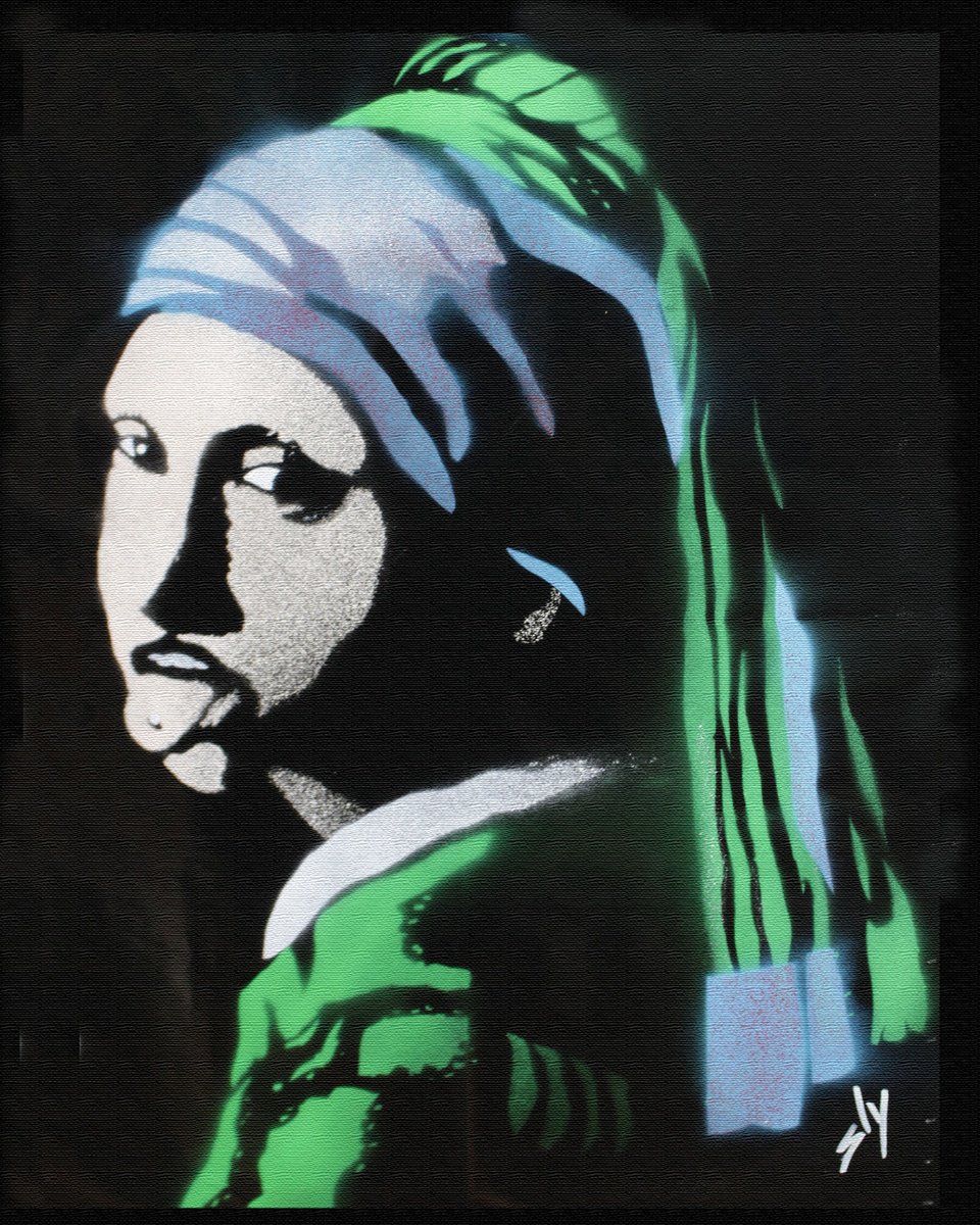 Urban And Pop Painting , Other No.7 Vermeer (Bc) By Juan Sly, 23 X 30, Artwork For Sale On Artfinder