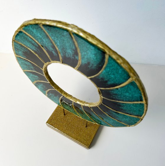 Turquoise Eye. Table decoration Sculpture 3D. Art. Modern Art. Good Eye. Contemporary decor, Art object