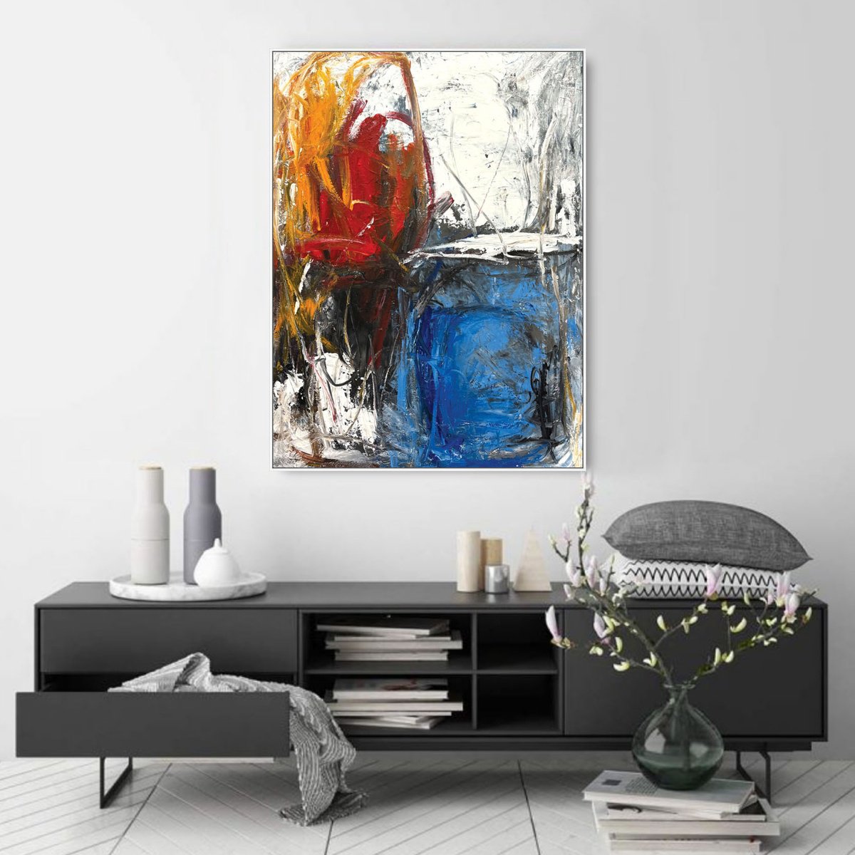 Abstract Acrylic Painting By Melanie Crawford, 30 X 40", Ardian, Original Artwork