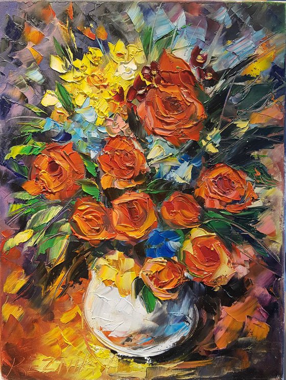 Flowers - painting with Valeria Lisogor