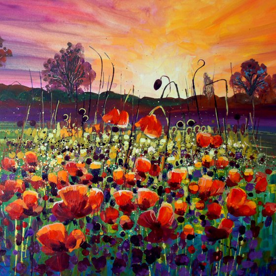 Poppies in the Sunset
