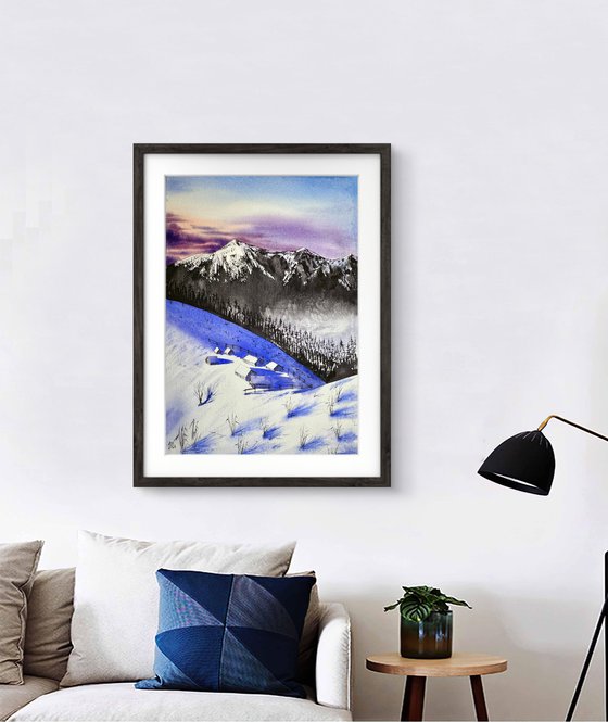 Winter day in the mountains