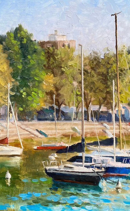 Italian Landscape - Lecco, Comer Lake #2 by Ling Strube