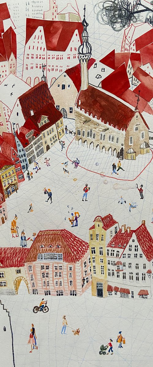 Tallinn city square by Anastasia Mazur-Skrobova