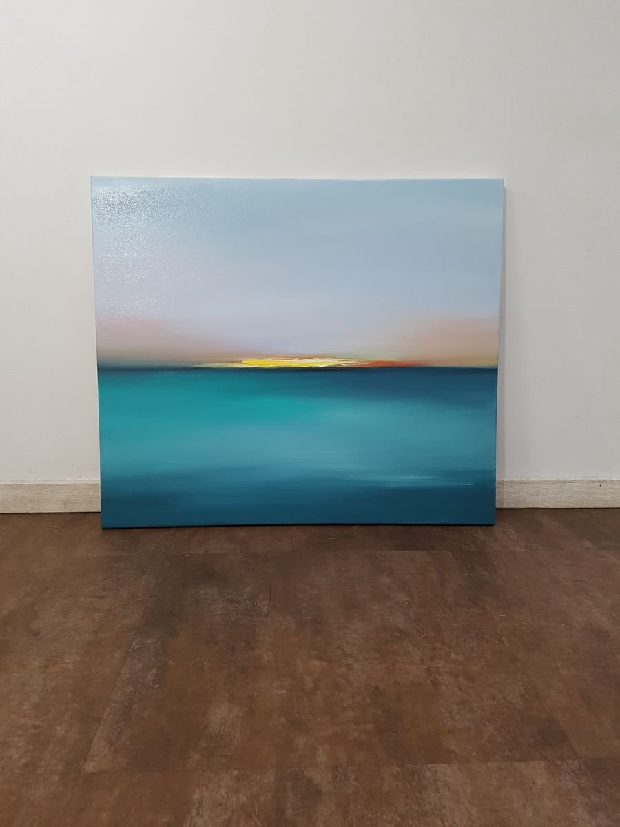 Sea landscape Warm sunset, 70×60 cm, Fee shipping