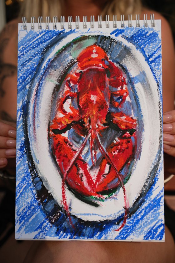 Lobster on a White Plate