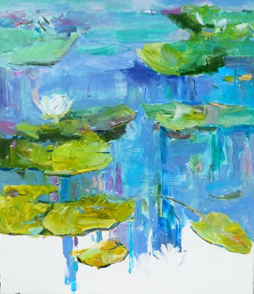 Water Lilies 80x70cm 2022 by Yehor Dulin