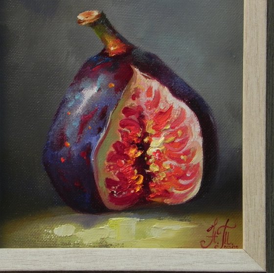 "Fig" Original still life Framed