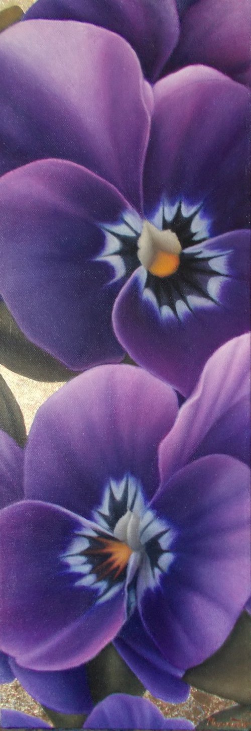 “Dance”, purple viola painting by Tatyana Mironova