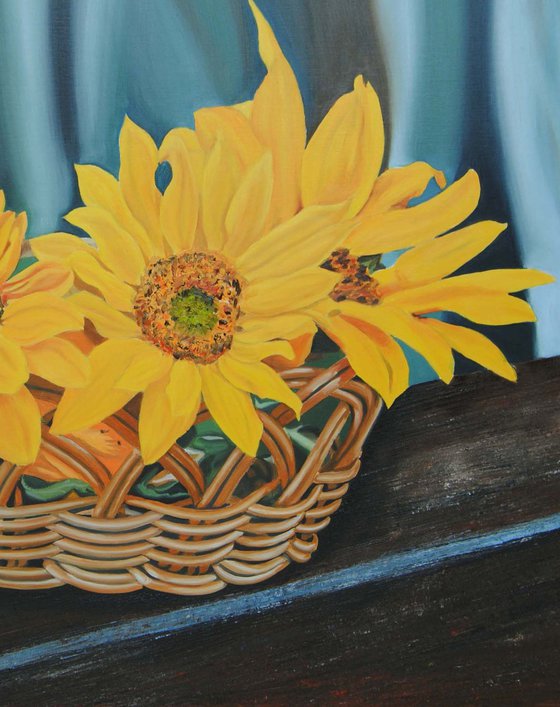 Still life with sunflowers