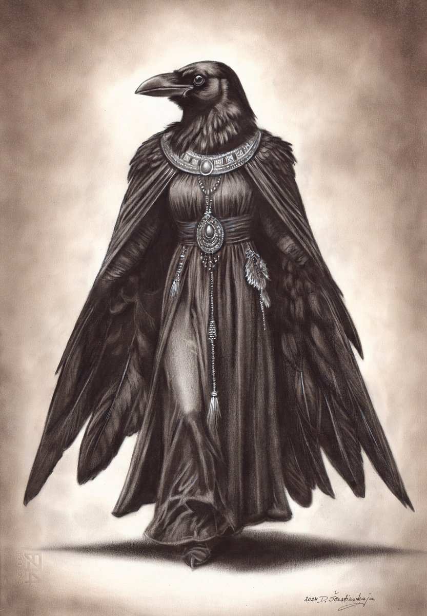 Elegance of The Crow Goddess by Danguole Serstinskaja