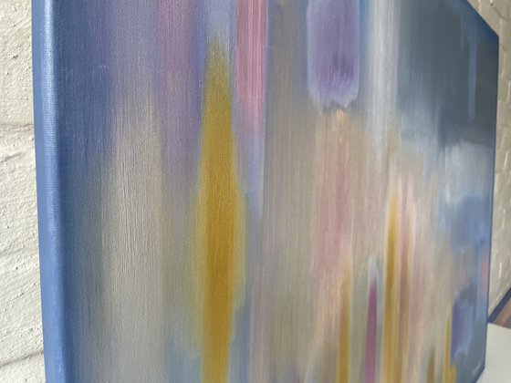 "Glare of the sun". Abstraction original oil painting.