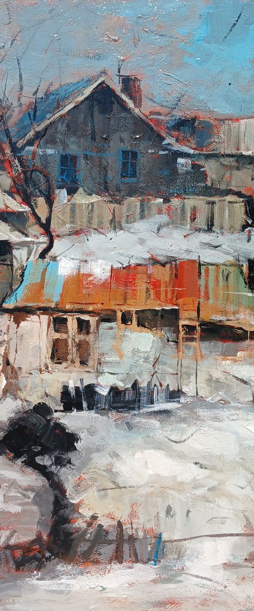 The Snowy Homestead by Davit Arstamyan