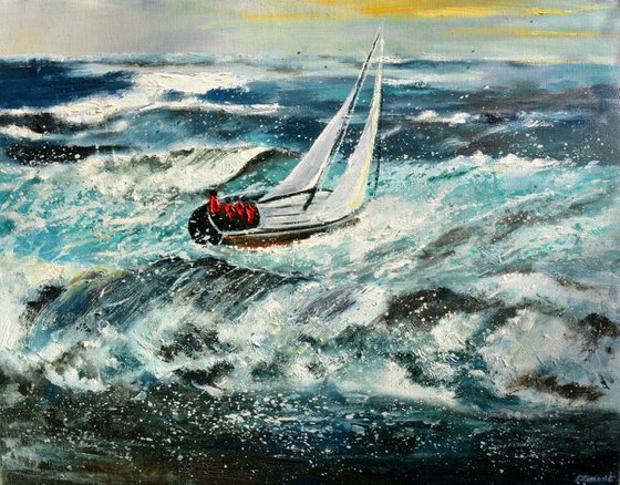 Rough at sea
