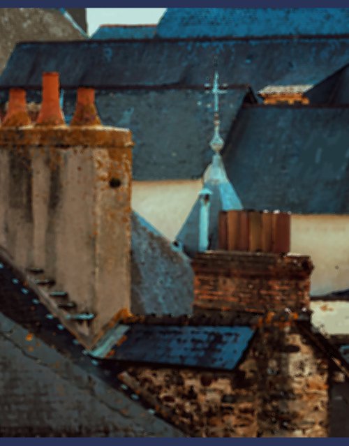 ROOFTOPS OF WHITBY  26"X50" by Joe McHarg
