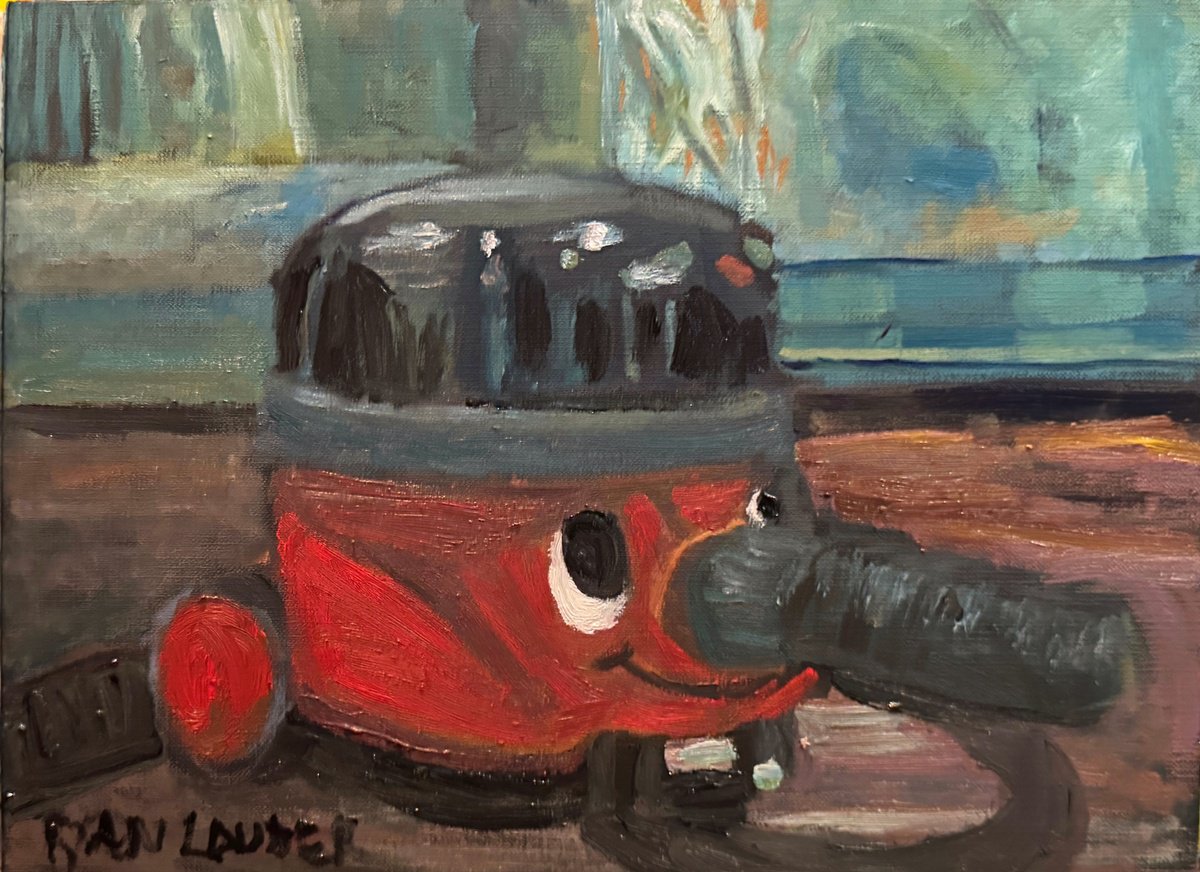 Expressive Still Life Oil Painting By Ryan Louder, 12 X 8", Henry, Original Artwork