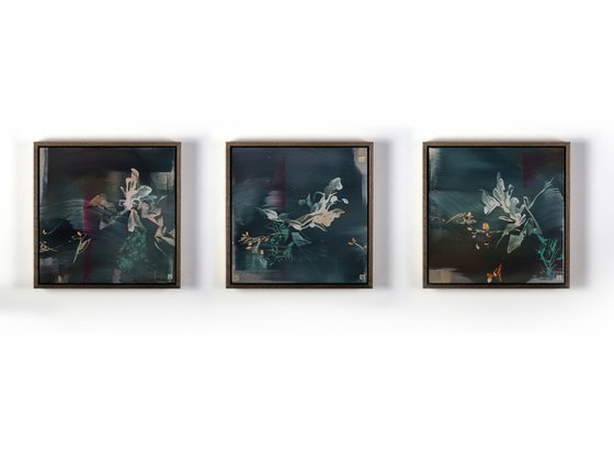 Moondust and Saltwater Triptych Painting
