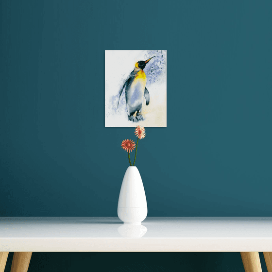 Emperor Penguin, original watercolour painting