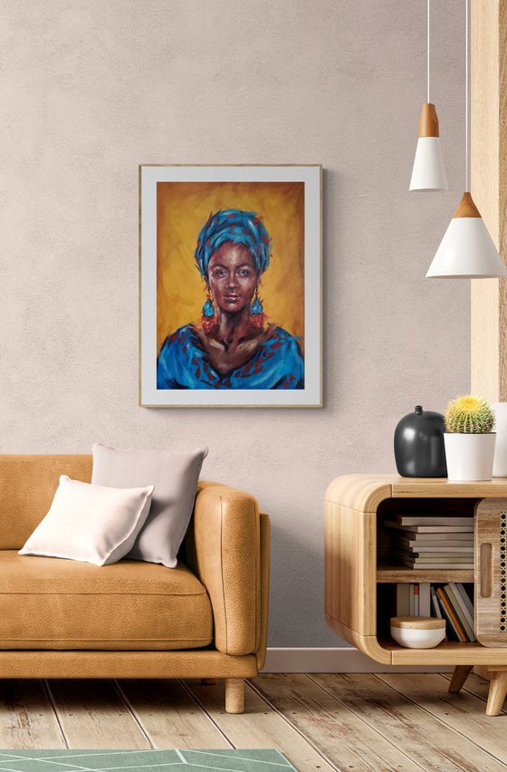 African Queen - oil art