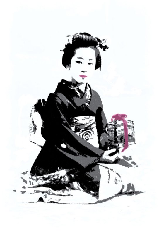 Young Geisha with a Cage