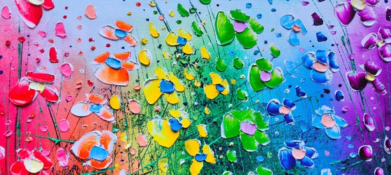 "Rainbow Flowers in Love"