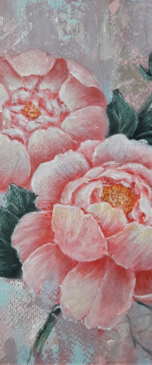 Silver Peony by Olga Tretyak