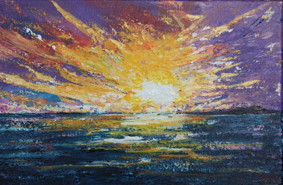 Sunset seascape explosion