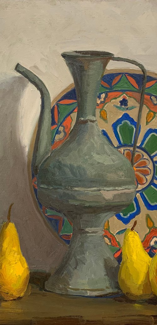 Jug and pears by Nataliya Lemesheva
