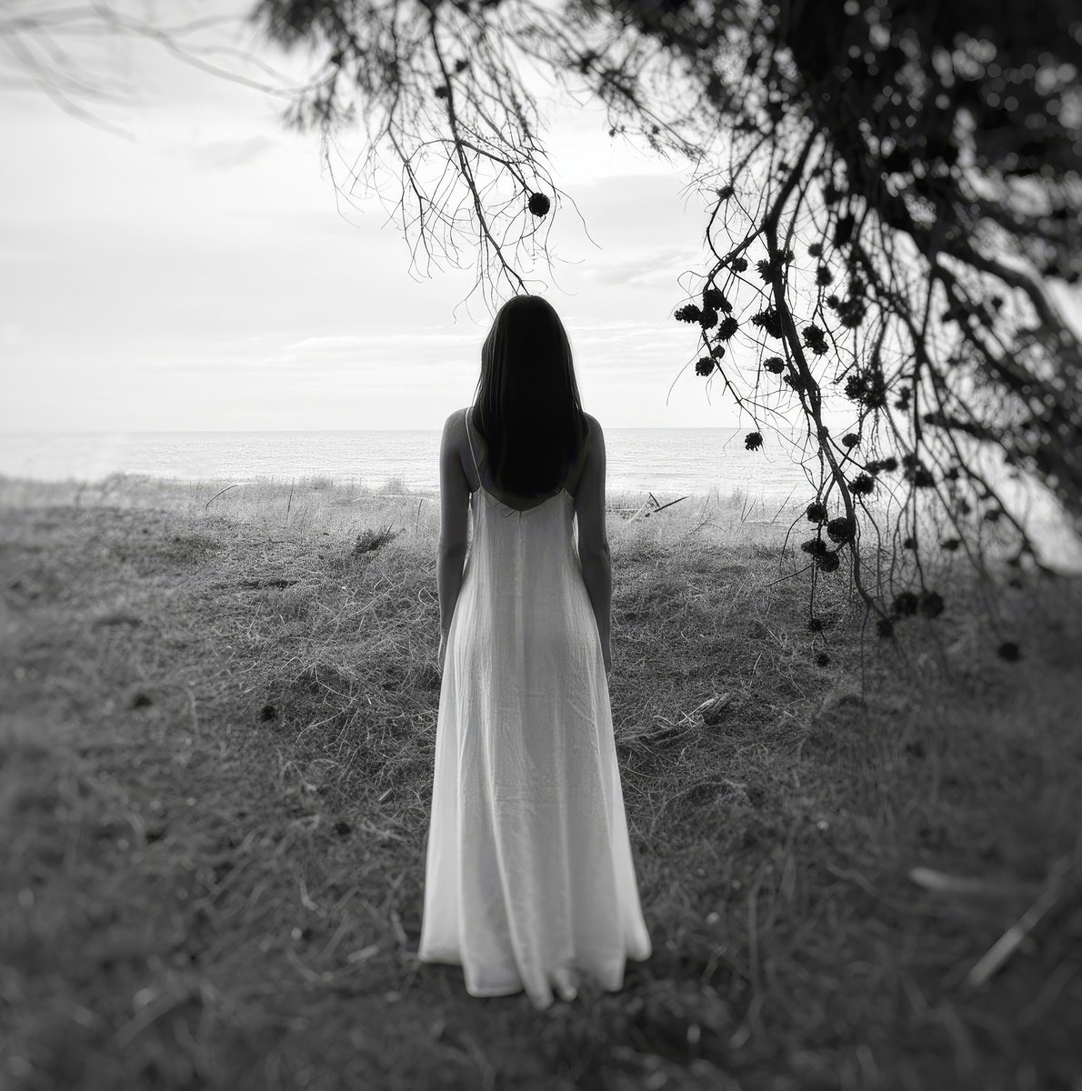 Surrealistic Portrait Photograph By Carmelita Iezzi, 20 X 20, Suspended Fragility, Original Artwork