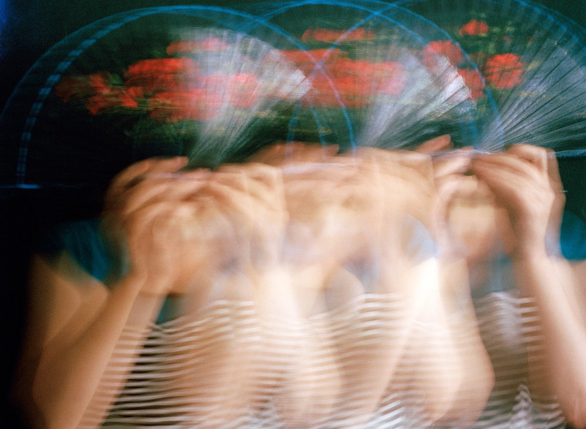 Surrealistic Portrait Photograph By Tania Serket, 18 X 13", Hand Fan, Original Artwork