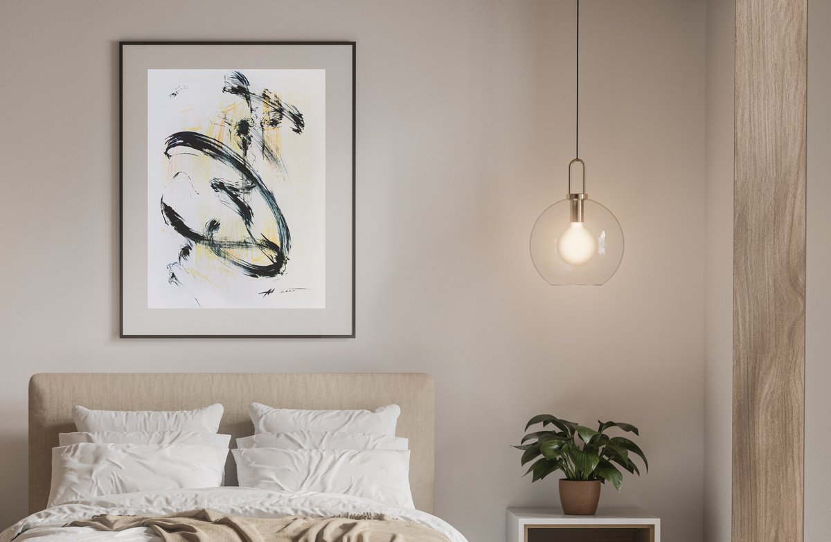 Abstract Acrylic Painting By Anatoliy Menkiv, 24 X 33, #4 Metaphysics Series, Original Artwork