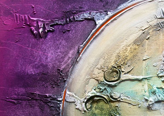 PARALLEL REALITIES 7610 3D textured abstract painting on canvas